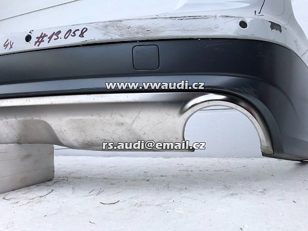  4G9 807 835 A Difuzor chrom spoiler - pro Nárazník zadní Audi A6 4G Avant Allroad Facelift 2014 - 5