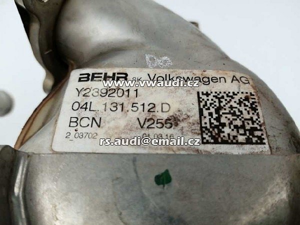 04L 131 512D VW Golf 7 EGR chladič ventilu recirkulace výfukových plynů  1.6 2.0 TDI - 4