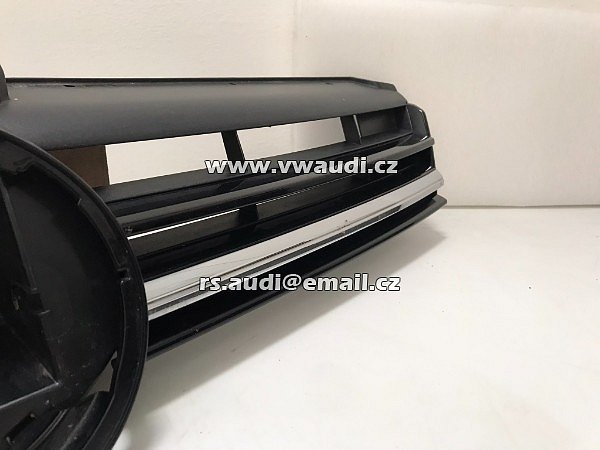 přední mřížka černá chromová pouze VW Golf 7 AU 5G VII Facelift - 4