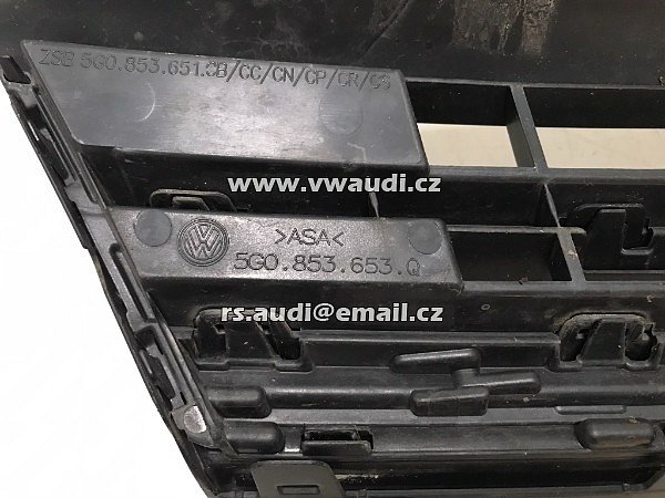 přední mřížka černá chromová pouze VW Golf 7 AU 5G VII Facelift - 7