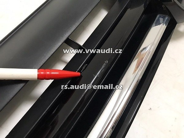 přední mřížka černá chromová pouze VW Golf 7 AU 5G VII Facelift - 9