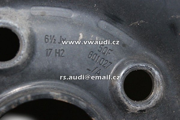 5QF 601 027/A ocelový ráfek VW Tiguan ll - 6,5x17 palců ET:38 - černý - 5QF601027_/A - 2