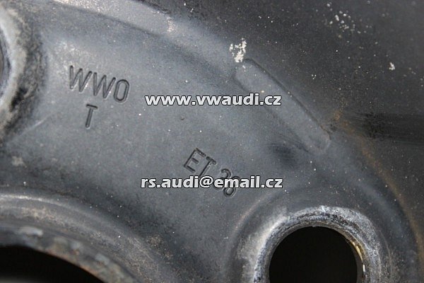 5QF 601 027/A ocelový ráfek VW Tiguan ll - 6,5x17 palců ET:38 - černý - 5QF601027_/A - 3