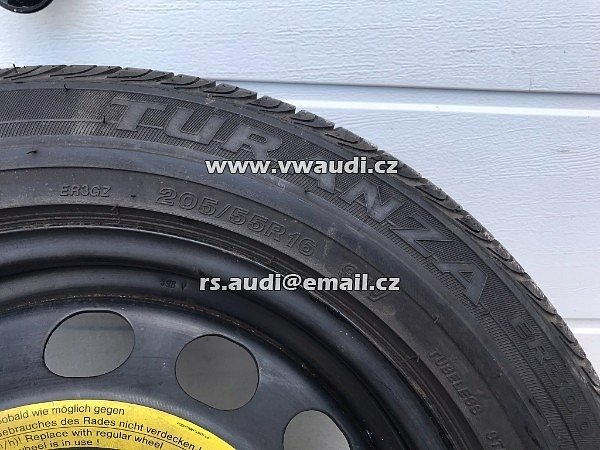 Rezerva rezervní kolo disk ocelový + pneumatika dojezdové kolo záložní VW Audi Škoda  - 15