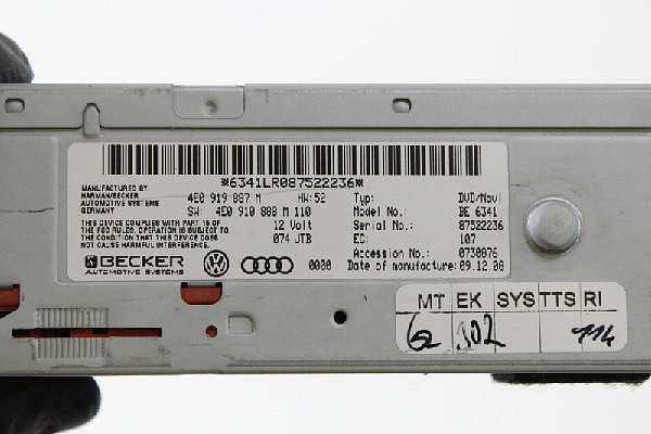 Audi A6 4F -NAVIGATION  DVD player  4E0 910 888E - 3