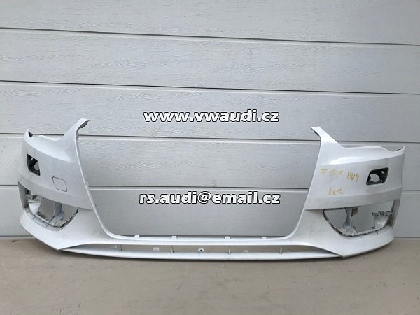  8V3 807 437 Nárazník přední  Audi A3 8V   s otvory na ostřikovače světlometů    barva bílá 