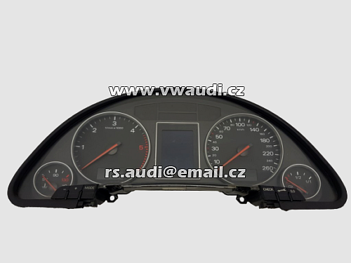 8E0 920 900G Rychloměr Audi A4 8E B6 Přístrojový panel 8EO920900G 1,9 TDI Diesel
