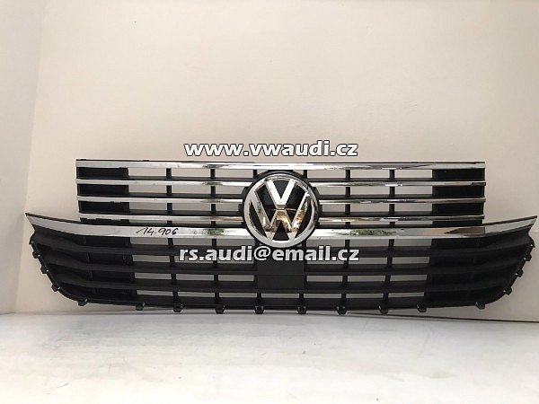 VW T6 T6.1 maska ​​chladiče přední maska ​​7LA853651B originál 7LA853653H  Chrom + znak emblém logo