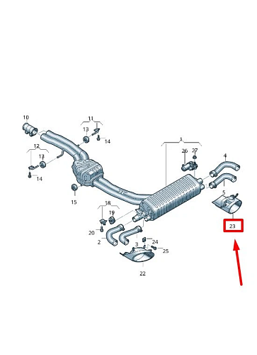 koncovky výfuka do difuzoru zadní nárazník  Audi SQ7  4M0-253-826-D  pravá strana