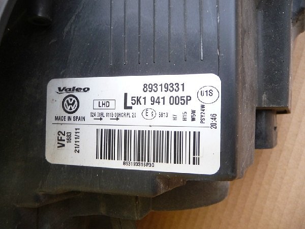 5K1 941 005P   VW Golf 6 VI MK6 - 2008-2013 5K1 světlo Levé - 6