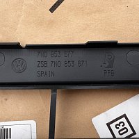 VW Sharan 2010 - 2018 spodní středová mřížka předního nárazníku pro chrom lištu OE  Nová " ORIG - 11