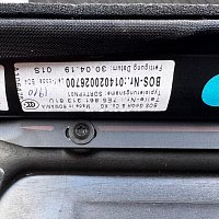 VW TRANSPORTER T6 Sluneční clona pro posuvné dveře středu vlevo 7E586131381U  originál - 9