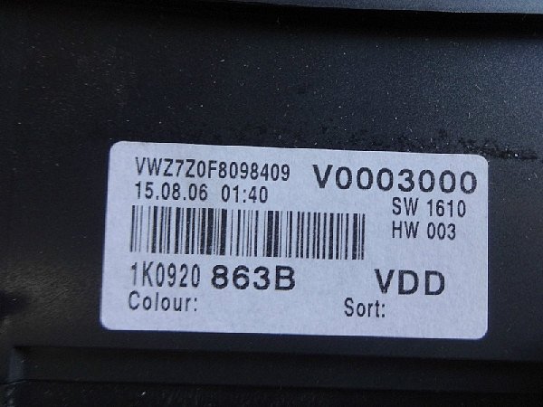 Tachometr -  VW Golf 5 V 1K 1K1 1K5 přístrojová deska palubní deska informační panel - 3