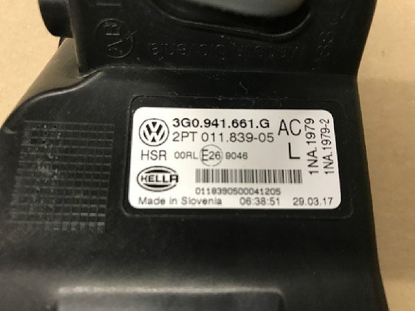 3G0 941 661G VW Passat 3G B8 Denní světlo HELLA světlo do předního nárazníku Levá strana Řidič - 4