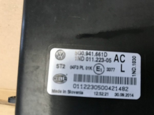 5G0 941 661D VW Volkswagen Golf Mk7 7 VII světlo do nárazníku - 8