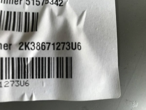 2K3 867 127  VW  Caddy 04-13 MAxi, Kombi - Dlouhá verze Čalounění obložení tapecírunk plast dveří posuvných 2K3 867 127 3U6 - 2