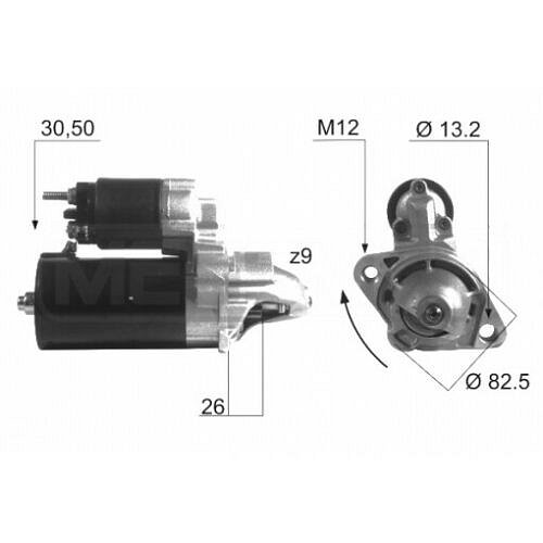 078 911 023D  Starter motoru , spouštěč  AUDI VW Škoda V6 2,6 2,4 2,8 3,0 benzín  - 3