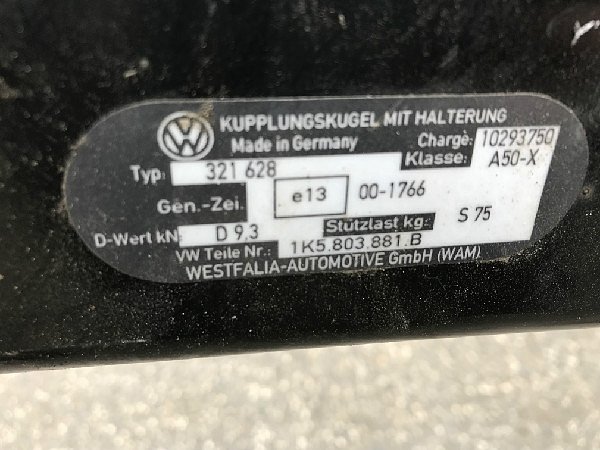  1K5 803 881B VW GOLF 5 + 6 Kombi Variant Tažné zařízení originál . - 6