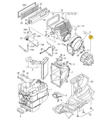 7M1 819 021 VW Sharan Galaxi Alhambra Větrák topení ventilátor topení klimatizace - 6