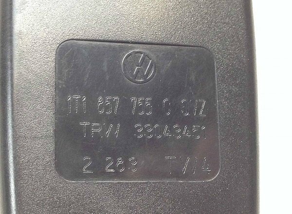 1T1 857 755C Zámek předního pásu VW Touran 1T 2003 - 10     Sedačka řídiče Levá přední strana - 2