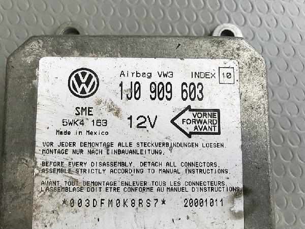 1J0 909 603 Řídící jednotka airbagu Airbagová jednotka  VW Golf 4  Bora   - 2