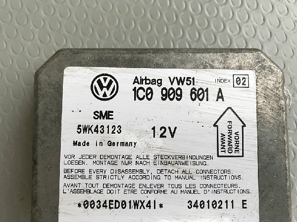   1C0 909 605 A  Řídící jednotka airbagu Airbagová jednotka  VW AUDI ŠKODA - 2