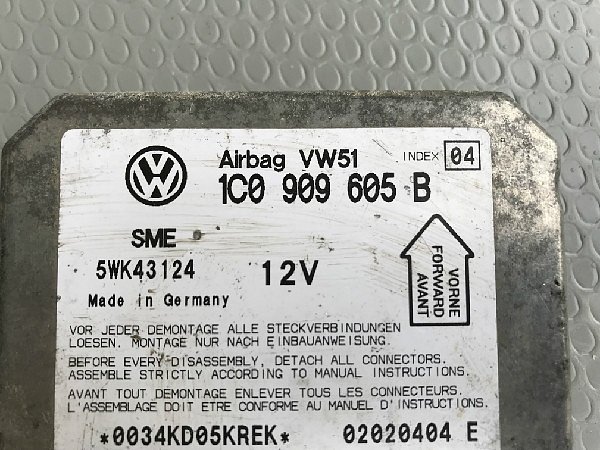 1C0 909 605B  Řídící jednotka airbagu Airbagová jednotka  VW AUDI ŠKODA - 2