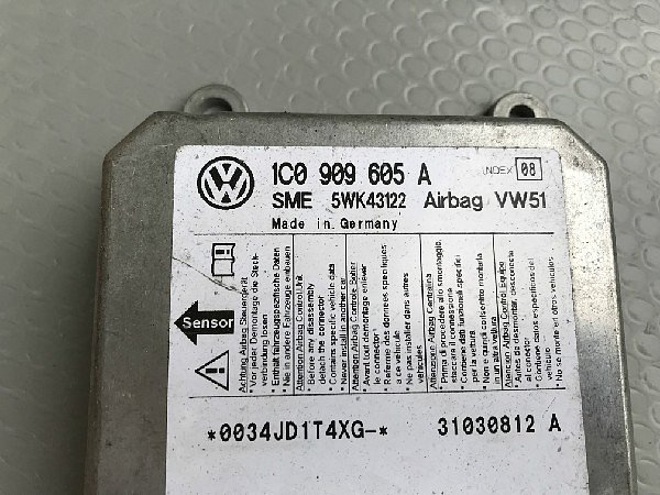  1C0 909 605A  VW Audi Škoda Řídící jednotka airbagu  Airbagová jednotka - 2