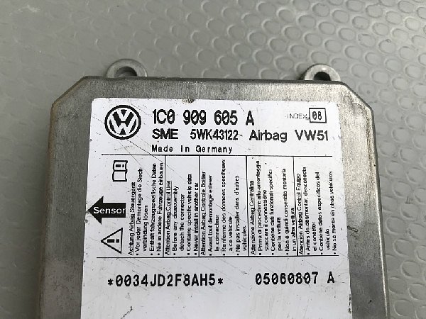  1C0 909 605A  VW Audi Škoda Řídící jednotka airbagu  Airbagová jednotka - 4