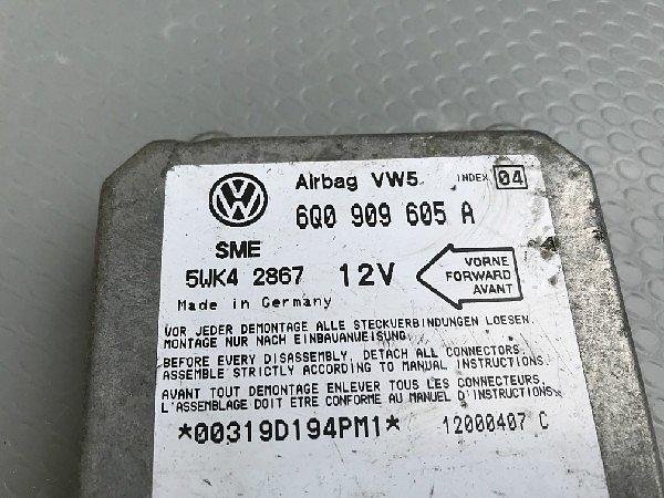 VW Audi Škoda Řídící jednotka airbagu  Airbagová jednotka - 2