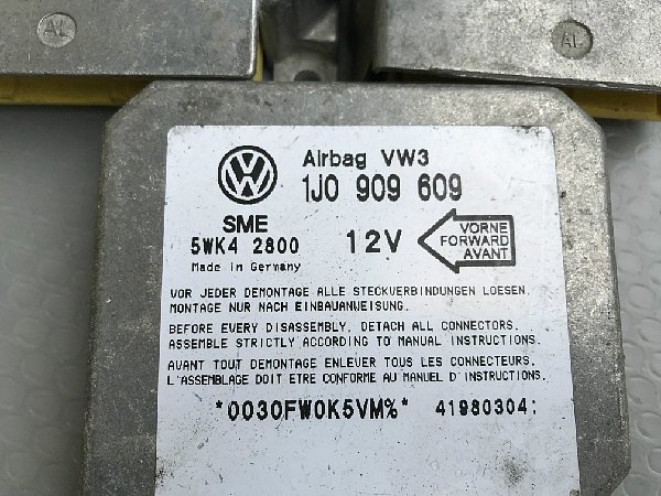 1J0 909 609 VW Audi Škoda Řídící jednotka airbagu Golf 4 Octavia Bora Leon  Airbagová jednotka - 4