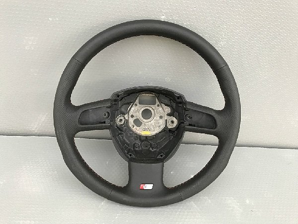 4F0 124 A Audi A6 4F  S line volant  na 3 ramenný airbag   Volant kožený Perforovaná kůže červená nit  + multifunkce ovládání rádia - 8