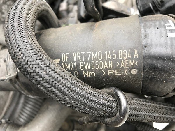 7M3 145 834 A VW Sharan 2 Generace 7M3 2005 1,9 Tdi 85 kW 115 PS AUY  Hadice trubička plnícího vzduchu - 2