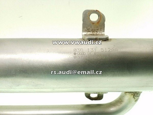 03G 131 512 AA VW AUDI ŠKODA  2.0 TDI DIESEL BMM  EGR CHLADIČ   Chladič pro zpětné vedení spalin 03G131512AA     Náhrada:  03G131512AA 03G131512G 03G131512AD 03G 131 512S  Popis: - 4