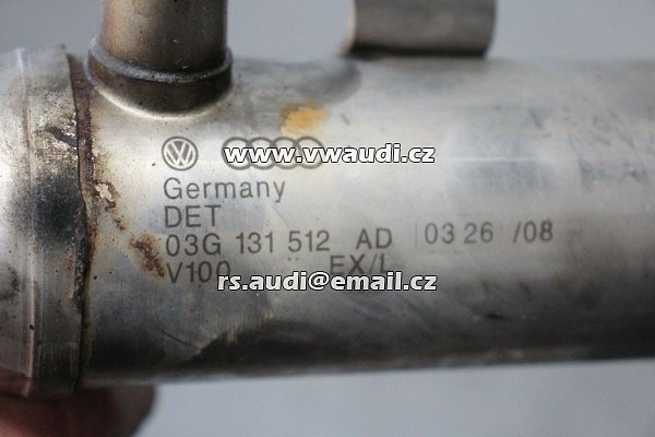  03G 131 512AD VW AUDI ŠKODA  2.0 TDI DIESEL BMM  EGR CHLADIČ   Chladič pro zpětné vedení spalin 03G 131 512AD    - 6