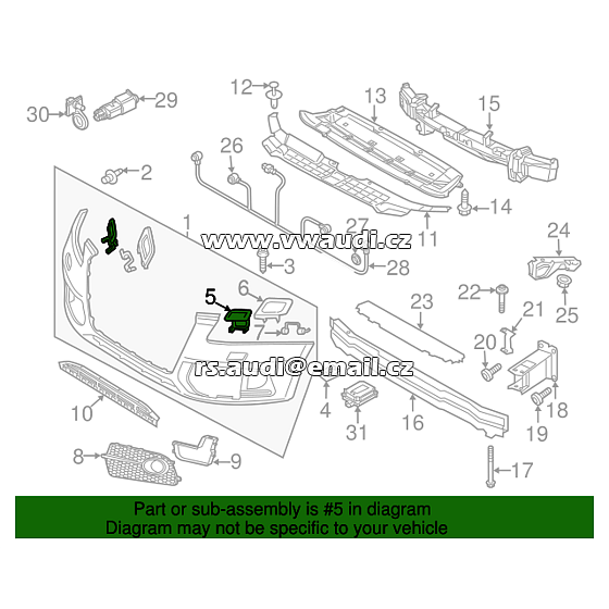 8R0 955 275 E Audi Q5 8R 8R0-955-275-E-   krytka ostikovaře předního světlometu -levá stana řidič  - 5