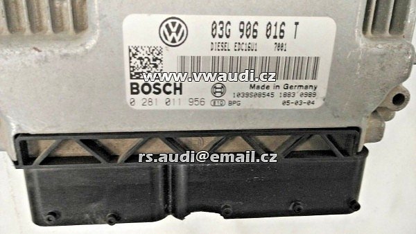  03G 906 016 T  Řídící jednotka motoru VW ECU  Golf Plus 5M 2.0 TDI 16V 140 PS BKD 05-06  03G906016T  - 2