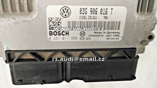  03G 906 016 T  Řídící jednotka motoru VW ECU  Golf Plus 5M 2.0 TDI 16V 140 PS BKD 05-06  03G906016T  - 2
