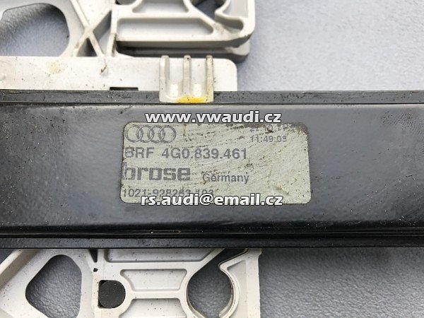 4G0  839 461  12-16 AUDI  A6 C7 4G     stahovačka mechanizmus stahování okna strana Levé zadní dveře  LZ - 3