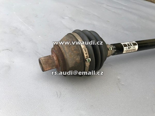 4F0 407 271G Audi 46 4F C5 2006 - 2010 4x4 Quattro 6st manuál.  poloosa hnací hřídel prvovýroba Strana Levá řidič přední náprava  - 3