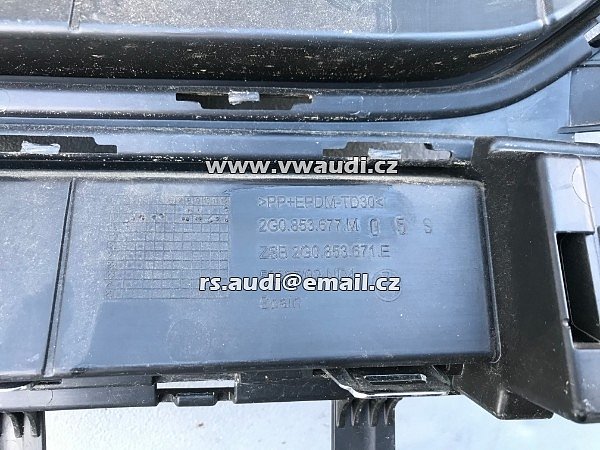 2G0 853 677M VW Polo 2G0 2018 - MŘÍŽKA  Na nárazníku dolní mřížka chrom 2G0853677M - 6