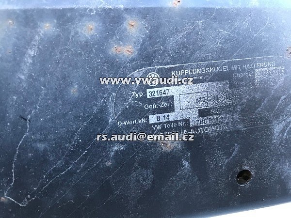 7H5 807 417F  VW T5 T6  tažné zařízení originál originál / koule hák tažný /  Výrobní číslo - 7H5 807 417F  Výrobce Westfalia  typ - 321647 - 7