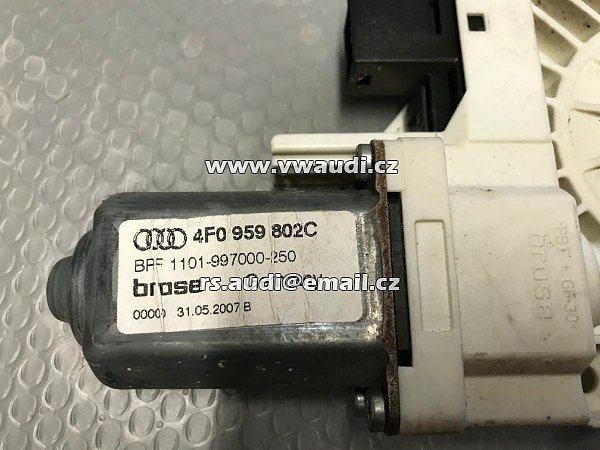 4F0 959 802C   Audi A6 C5 4F  Motorek stahování okna VZADU VPRAVO  s řídící jednotkou el.motorek spouštění okna  - 2