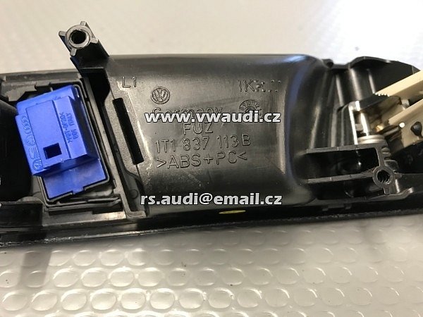  1T1 837 113B VW TOURAN MK1 klika dveří otvírání klička k řidiči levé dveře vnitří klika chromovaná - 3