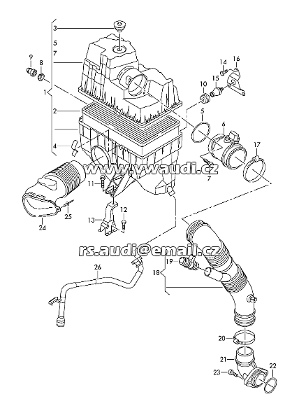 7H0 129 654A Příruba koleno sání k turbu turbodmychadlo VW T5 2,5 TDI 7HO129654A - 5