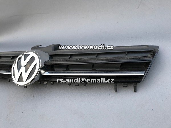 5K0 853 653  VW GOLF 6 mk6 VI Maska mřížka grill - přední maska do kapoty + znak chrom lišty - 2