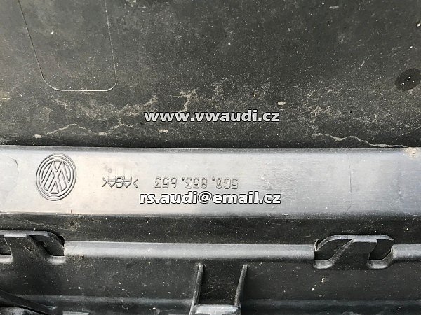 5K0 853 653  VW GOLF 6 mk6 VI Maska mřížka grill - přední maska do kapoty + znak chrom lišty - 7