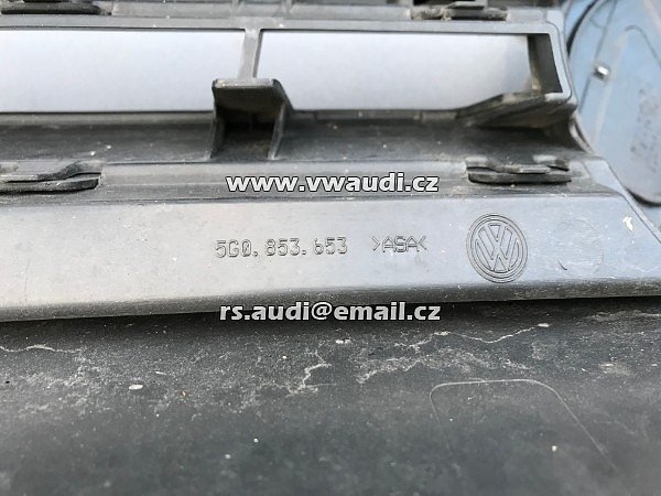 5K0 853 653  VW GOLF 6 mk6 VI Maska mřížka grill - přední maska do kapoty + znak chrom lišty - 9