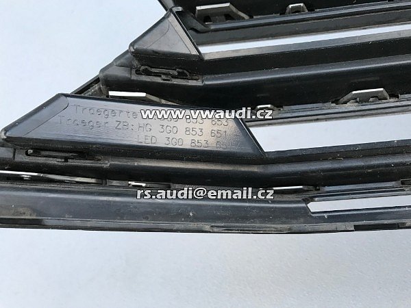 OE 3G0 853 651 VW Passat B8 3G 3G0 2015 -   Maska mřížka grill - přední maska do kapoty + znak chrom lišty - 9