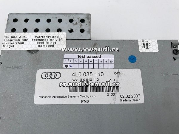 4L0 035 110 .  4L0 910 110  Audi Q7 4L CD Zásobník přehrávač měnič  - 5